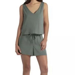 Halston Sleeveless V-Neck Romper